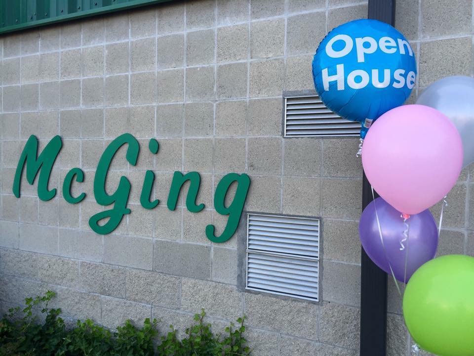 McGing Studio with open house balloons 